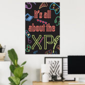 Neon Gamer Poster (Thuiskantoor)