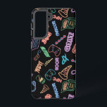 Neon Gamer Samsung Galaxy Hoesje<br><div class="desc">Ik heb dit ontwerp gemaakt met mijn zoon in gedachten! Cool neon gamer iconen die echt pop op de zwarte achtergrond! Als je niet weet wat al deze woorden betekenen, maak je geen zorgen, de kinder kan het je vertellen! Geloof het of niet, geit heeft niets te maken met boerderijdieren!...</div>