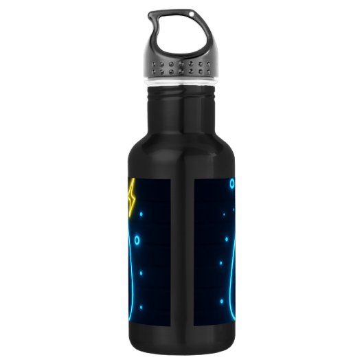 Neon Gamer Water Bottle – Aangepaste naam Waterfles (Achterkant)