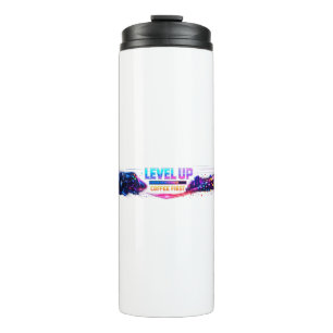 Neon Gamer Wrap Coffeeemobiele 📱 LEVEL UP Koffi Thermosbeker