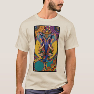 Neon Ganesha Olifant Mandala T-shirt