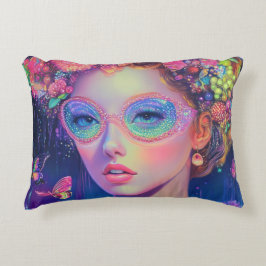 Neon Garden Goddess Accent Kussen