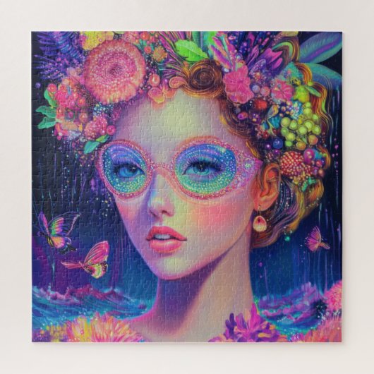 Neon Garden Goddess Legpuzzel (Verticaal)
