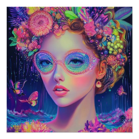 Neon Garden Goddess Perfect Poster (Voorkant)