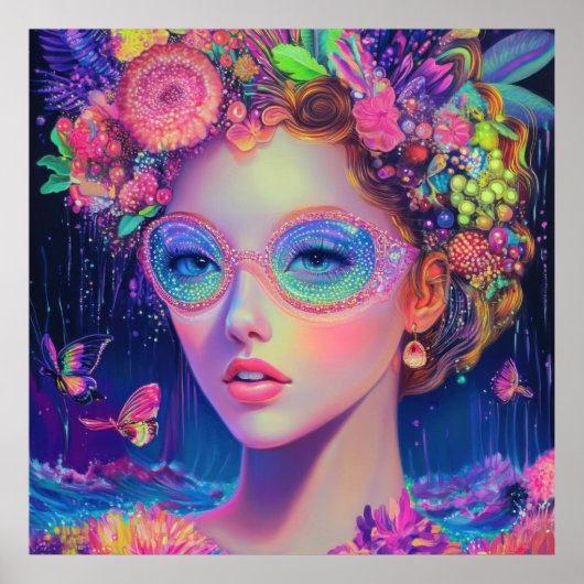 Neon Garden Goddess Poster (Voorkant)