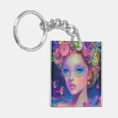 Neon Garden Goddess Sleutelhanger (Voorkant Links)