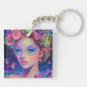 Neon Garden Goddess Sleutelhanger (Achterkant)