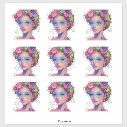 Neon Garden Goddess Sticker (Vel)