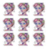 Neon Garden Goddess Sticker (Voorkant)