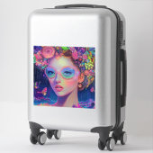Neon Garden Goddess Sticker (Koffer)