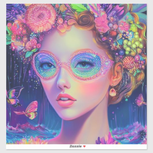 Neon Garden Goddess Sticker (Vel)