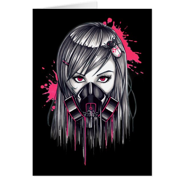 Neon Gas Mask Girl (Voorkant)
