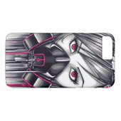Neon Gas Mask Girl Case-Mate iPhone Case (Achterkant (Horizontaal))