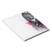 Neon Gas Mask Girl Notitieblok (Schuin)