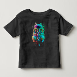 Neon Gas Mask: Vibrant Chaos Kunst Kinder Shirts