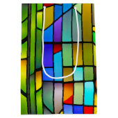 Neon gebrandschilderd glas medium cadeauzakje (Achterkant)