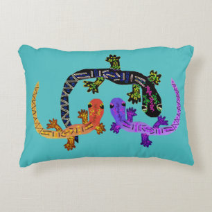 Neon Gecko Accent Pillow Decoratief Kussen