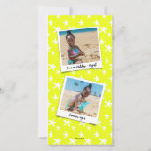 Neon Geel 2025 Geborsteld Mix Typografie Nieuw Jaa Feestdagenkaart (Achterkant)