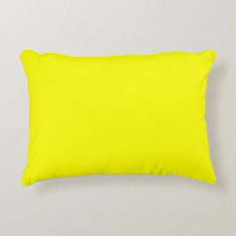 Neon Geel Effen Kleur Accent Kussen