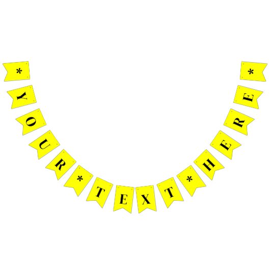 Neon Geel Effen Kleur Custom Vlaggetjes (Alle)