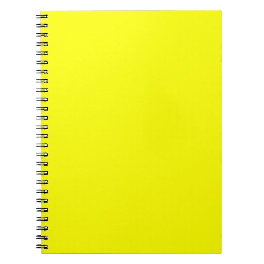 Neon Geel Effen Kleur Notitieboek (Voorkant)