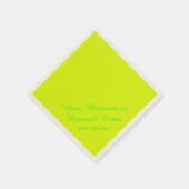 Neon geel effen kleur servetten (Hoek)