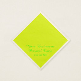 Neon geel effen kleur servetten