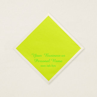 Neon geel effen kleur servetten
