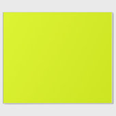 Neon Geel Elegant Minimalistische Kleur Duidelijk  Cadeaupapier (Vlak)