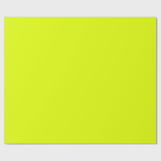 Neon Geel Elegant Minimalistische Kleur Duidelijk  Cadeaupapier (Vlak)