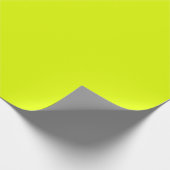 Neon Geel Elegant Minimalistische Kleur Duidelijk  Cadeaupapier (Hoek)