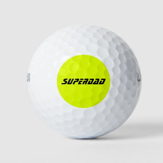 Neon Geel Elegante Naam Kleur Papa Bright Golfballen (Voorkant)