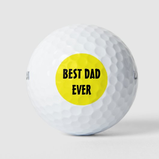 Neon Geel Elegante Naam Kleur Papa Bright Golfballen (Voorkant)