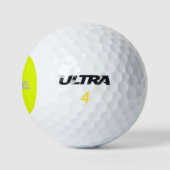Neon Geel Elegante Naam Kleur Reizen Helder Golfballen (Logo)