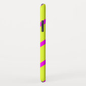 Neon geel en levendig roze strepen Case-Mate iPhone case (Achterkant/rechts)