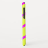 Neon geel en levendig roze strepen Case-Mate iPhone case (Achterkant/links)