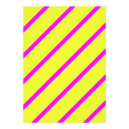 Neon geel en levendig roze strepen foto afdruk (Voorkant)