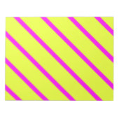 Neon geel en levendig roze strepen notitieblok (Voorkant)