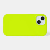 Neon Geel, Hoogzichtbaarheid Chartreuse iPhone 15 Hoesje (Achterkant horizontaal)
