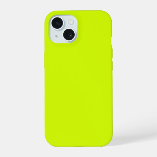 Neon Geel, Hoogzichtbaarheid Chartreuse iPhone 15 Hoesje (Achterkant)