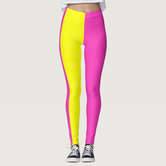 Neon geel leggings (Voorkant)