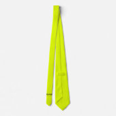 Neon Geel Retro Monogram Fluorescerend Helder Stropdas (Achterkant)