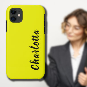 Neon Geel Stevige Kleur   Aangepast aanpassen Case-Mate iPhone Case