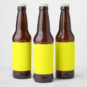 Neon Geel Stevige Kleur | Klassiek Bier Etiket (Flessen)
