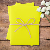 Neon Geel Stevige Kleur | Klassiek | Elegant Inpakpapier Vel