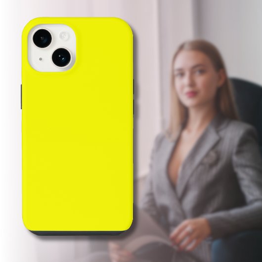 Neon Geel Stevige Kleur | Klassiek iPhone Hoesje