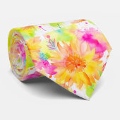 Neon geel stropdas (Opgerold)