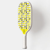 Neon Geel Tropische Ananas Flamingo's Custom Pickleball Paddle (Links)