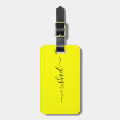 Neon Geel, Typografie, Personaliseren Bagagelabel (Voorkant verticaal)
