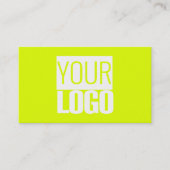 Neon geel - voeg uw logo visitekaartje toe (Voorkant)